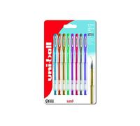 Uni Mitsubishi Pencil – Stylos roller gel Uni-Ball Signo 0,8 mm – 8 couleurs métalliques