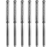 Uni-Ball Signo Um-153 Pack Of 6 Metallic Gel Ink Rollerball Pens 1.0 Mm Nib 0.65 Mm Line Width With Rubber Grip