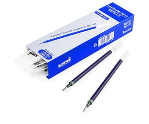 Uni-Ball Signo UM-153 Pen Refills - 1.0mm Nib - Gel Ink - Blue - Pack of 12 Refills