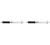 Uni - Ball Ub Jetstream 245300 Stylo Roller 3 Couleurs D'encre Blanc (Lot De 2)