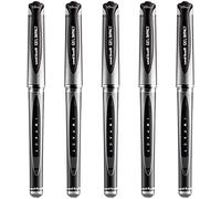 uni-ball UM-153S Lot de 5 stylos roller à encre gel impact large - Pointe 1 mm, largeur de trait 0,6 mm - Encre noire