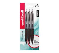 uni-ball UMN-207 SigNo 207 Lot de 3 stylos à bille à encre gel rétractable moyenne de 0,7 mm pour écrire, dessiner, art et coloriage super lisses, résistant à la décoloration et à l'eau, encre Uni