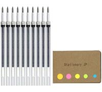 Uni-ball UMR-82 Refills for Gel Ink Ballpoint Pen, 0.28mm, Black Ink, 10-Pack, Sticky Notes Value Set