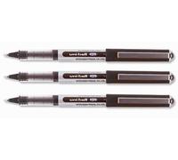 Uni-Ball Uni Mitsubishi Eye Ub 157 Stylo Roller Pointe Métal Fine Encre Liquide Noire Lot De 12
