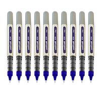 uni-ball - Uni Mitsubishi Pencil - 10 Stylos Eye Fine UB-157 - Stylo Roller Encre Liquide Bleue - Pointe 0,7 mm - Écriture Medium