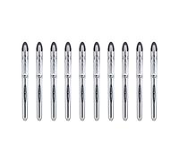 uni-ball - Uni Mitsubishi Pencil - 10 Stylos Vision Elite UB200 - Airplane Safe - Stylo Roller Encre Liquide - Pointe 0,8 mm - Écriture Medium - Stylos Noirs