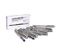 uni-ball - Uni Mitsubishi Pencil - 12 Stylos Eye Fine UB-157 - Stylo Roller Encre Liquide Noire - Pointe 0,7 mm - Écriture Medium