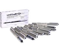 Uni-Ball - Uni Mitsubishi Pencil - 12 Stylos Uni-Ball Eye Fine Ub-157 - Stylo Roller Encre Liquide Noire - Pointe 0,7 Mm - Écriture Medium