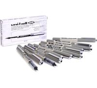 UNI-BALL - Uni Mitsubishi Pencil - 12 Stylos Uni-Ball Eye Fine UB-157 - Stylo Roller Encre Liquide Noire - Pointe 0,7 mm - Écriture Medium