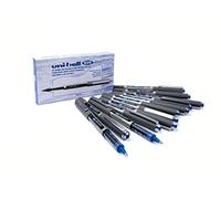 uni-ball - Uni Mitsubishi Pencil - Boîte 12 Stylos Eye Fine UB157 - Stylo Roller Encre Liquide - Pointe 0,7 mm - Écriture Medium - Couleur Bleu