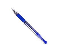 Uni-Ball Uni Mitsubishi Signo Stylo à bille Pointe moyenne Encre gel Bleue Corps avec grip + capuchon Lot de 12
