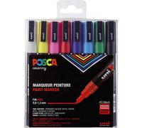 uni-ball Uni Posca PC3M/8 8-Piece Paint Marker Pen Set Assorted Pigmentation Ink