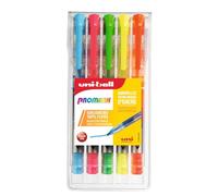 Uni-ball USP105/5 Trousse de 5 Surligneurs Pointe Biseautée Assortis