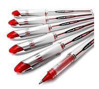 Uni-Ball Vision Elite UB-200 Boîte de 6 stylos à bille à encre liquide Red