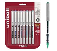 uni-ball Vision Lot de 12 stylos à bille, pointe fine (0,7 mm), noir