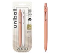 uni-ball Zento Lot de 2 stylos à bille à encre gel à pointe moyenne lisse Noir