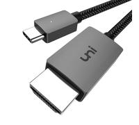 uni Câble USB C vers HDMI 4,5m 4K@30Hz, câble USB Type C vers HDMI [Thunderbolt 3] pour bureau à domicile, compatible pour MacBook Pro, iPad Air 4, iPad Pro, iMac, Galaxy S21, Surface Book 2, XPS