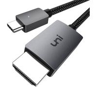 uni Câble USB C vers HDMI [Jusqu'à 4K, Câble Tressé] Adaptateur Cable USB Type-C vers HDMI Thunderbolt 3/4 Compatible pour iPhone15 Série MacBook Pro Air iPad Pro Air iMac S23 XPS 17 Huawei (1,8m)