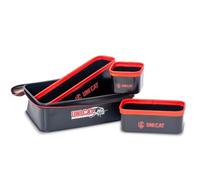 Uni CAT Tackle Organisateur de pêche 42 x 25 x 12 cm avec 3 boîtes intérieures, étanche, boîte de rangement pour pêche au poisson-chat