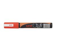 Uni Chalk Marker PWE5M O FLUO Marqueur Craie Pointe Moyenne 1,8/2,5 mm Orange Fluo Lot de 12