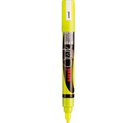 UNI CHALK Marqueur Craie Pwe-5M Jaune Fluo Pointe Moyenne Ogive
