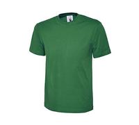 Uni Classique T-shirt Haut 100% Coton Décontracté Loisirs Sports Travail UC301 - Vert Bouteille, L