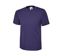 Uni Classique T-shirt Haut 100% Coton Décontracté Loisirs Sports Travail UC301 - Violet, XXL