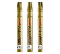 Uni Colour Medium (2.2-2.8mm) PX-20 Or Peinture à l'huile Marqueur Stylo Métal Verre Bois Plastique Pierre Extérieure mm Métal Bullet Plume (Pack de 3)