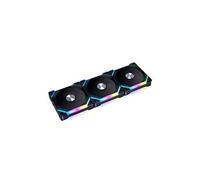 uni fan sl120 v2 rgb pwm lüfter, 3er pack - 120mm, schwarz