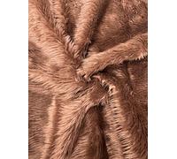 Uni Fun Fausse Fourrure Tissu Matériau DK Marron Malt