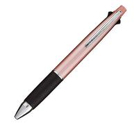 Uni Jetstream MSXE5100038.68 Stylo à bille Multi Pen 4 et 1, 0,38 mm (noir, rouge, bleu, vert) et porte-mine de 0,5 mm, corps rose layette, or rose