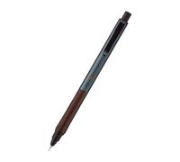 Uni Kuru Toga Porte-mine en bois, 0,5 mm, rotation automatique du plomb, poignée en bois et corps en métal, gris acier (M5KW1P.23)