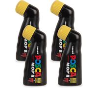 - Uni Mitsubishi Pencil - Marqueur Mop'r - Pointe Ronde Xxl 3-19 Mm - Forme Ergonomique, Corps Semi-Rigide - Marqueur Peinture À Base D'eau - Tout Support - Jaune X4[Z2550]