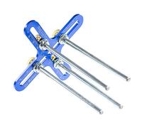 Uni-Monkey Fist Jig en métal aluminium - Choisissez entre noir, argent et bleu - Poings en singe taille 5/8 à 10,2 cm - Facilite les poings en paracorde (bleu)