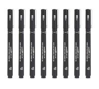 Uni Pin Fineliner Lot de 8 stylos à dessin Encre noire Pointe 0,5 mm