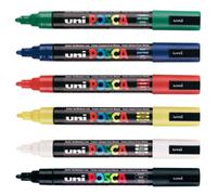 Uni Posca PC-5M Marqueur Peinture Stylo - 6 Ensemble De Meilleur Vente Couleurs