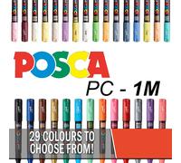 Uni Posca Marqueur PC-1MR peinture acrylique Pointe ogive extra-fine 0,7/1 mm Blanc