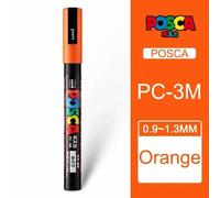 Uni Posca Peinture Marqueur Stylo Pc-3m Acrylique Plumones Graffiti Manga Cartes Affiches Rock Céramique D.Lique Artisanat Peinture Stylo 1pc - Type 1pc Orange