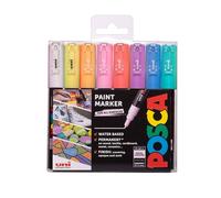 Uni Posca Peinture Marqueurs PC-1M Extra Fine Pointe Set De 8 Couleurs Pastel