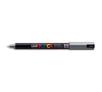 UNI-BALL Marqueur Pte calibrée extra-fine POSCA PC1MR 0,7mm Argent