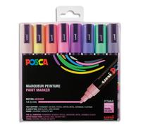 UNI POSCA POSCA Set de 8 Markers Pointe conique moyenne assortis