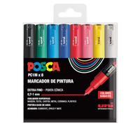 UNI Posca Set PC 1M Basic Lot de 8 marqueurs