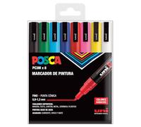 UNI Posca Set PC 3M Basic Lot de 8 marqueurs A-1