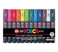 Uni-Posca-Stylo Marqueur De Peinture, Points Extra Fins, Ensemble De 12 (Pc-1m12c)
