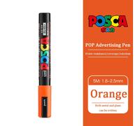 Uni Poscas Marqueur,Pc-5m Acrylique Rotulador Permanent Pop Affiche Graffiti Dessin Stylos 1.8-2.5mm Peinture Brosse Art Fournitures - Type Orange