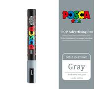 Uni Poscas Marqueur,Pc-5m Acrylique Rotulador Permanent Pop Affiche Graffiti Dessin Stylos 1.8-2.5mm Peinture Brosse Art Fournitures - Type Gray