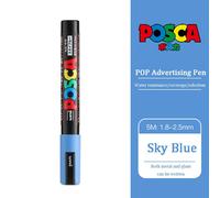Uni Poscas Marqueur,Pc-5m Acrylique Rotulador Permanent Pop Affiche Graffiti Dessin Stylos 1.8-2.5mm Peinture Brosse Art Fournitures - Type Sky Blue