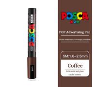 Uni Poscas Marqueur,Pc-5m Acrylique Rotulador Permanent Pop Affiche Graffiti Dessin Stylos 1.8-2.5mm Peinture Brosse Art Fournitures - Type Coffee