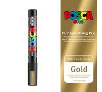 Uni Poscas Marqueur,Pc-5m Acrylique Rotulador Permanent Pop Affiche Graffiti Dessin Stylos 1.8-2.5mm Peinture Brosse Art Fournitures - Type Gold