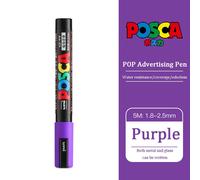 Uni Poscas Marqueur,Pc-5m Acrylique Rotulador Permanent Pop Affiche Graffiti Dessin Stylos 1.8-2.5mm Peinture Brosse Art Fournitures - Type Purple